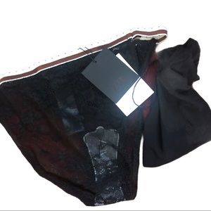 Zara Black Lace Soft Lace Appliqué Trim Lingerie